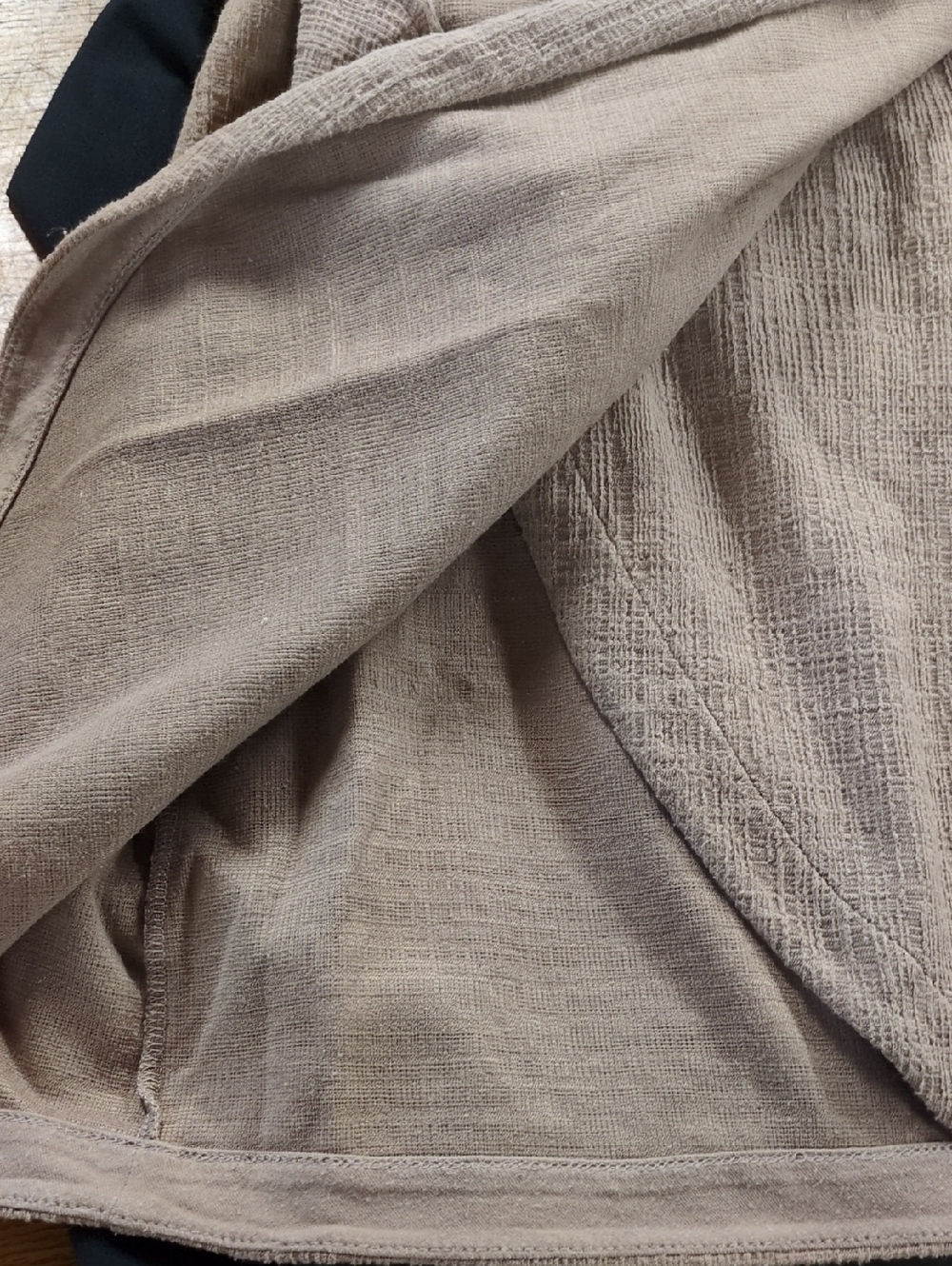 Madewell Texture & Thread Tan Wrap Sleeveless Mini Dress Size Medium - Picture 5 of 9